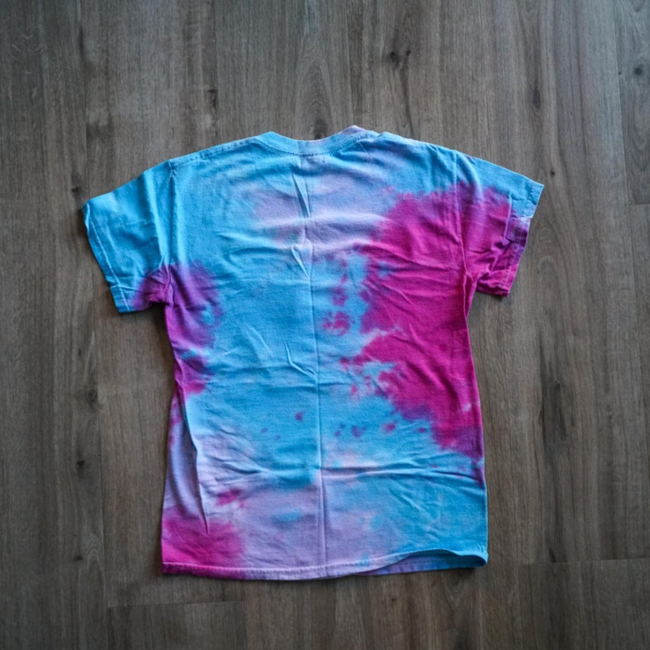 Tom and Jerry #tiedye tee in blue and pink. Full-color graphic on the front. Size adult small 🐀 - Thumbnail 4