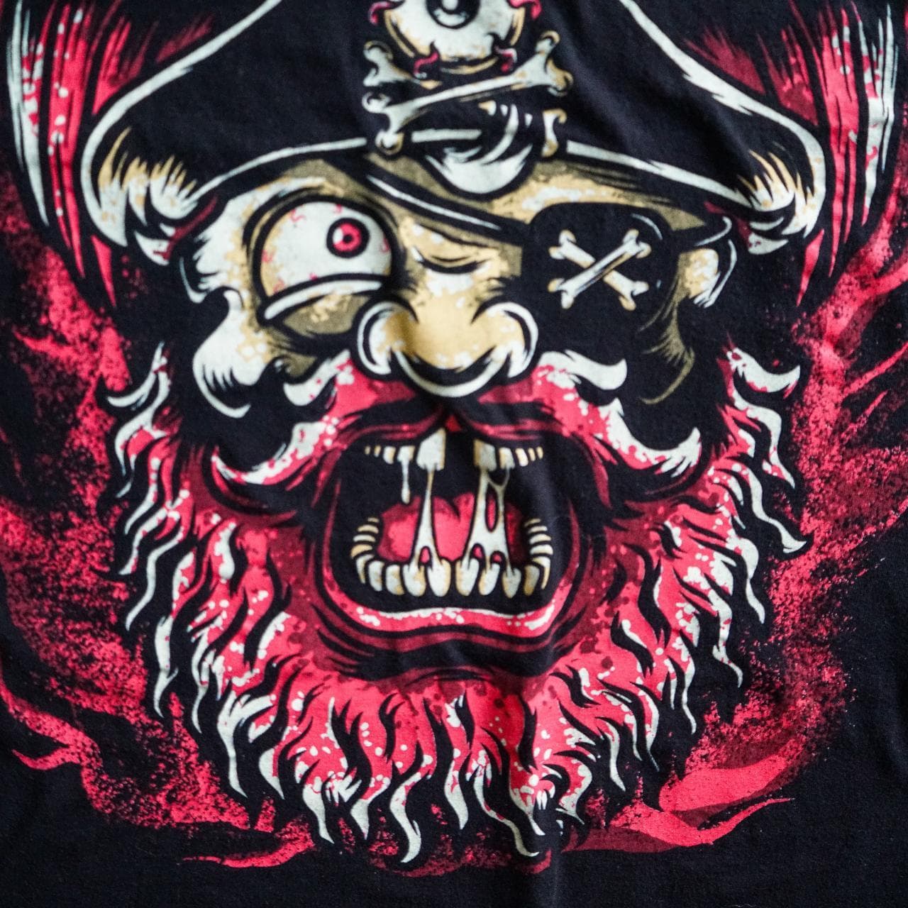 "Miss May I" #pirate #horrorcore tee in Black 🚤 Full-color graphic on the front. Size adult large. - Thumbnail 3