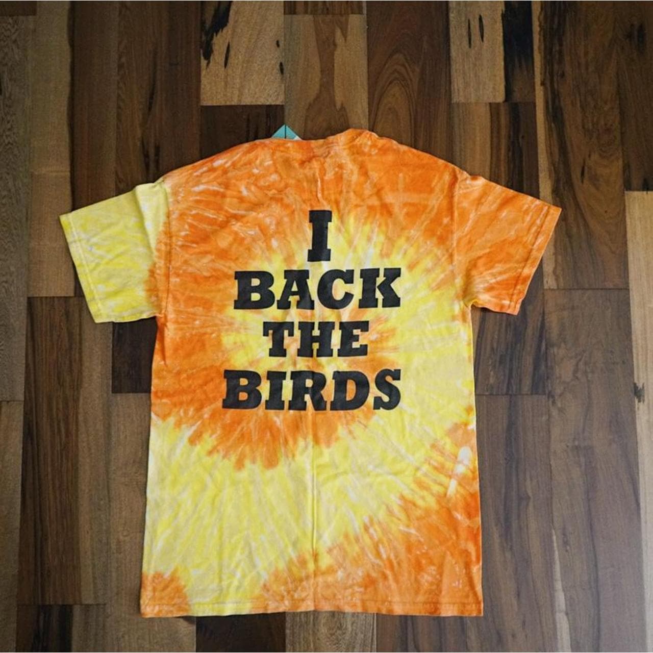 Baltimore #Orioles garment dyed t-shirt in orange and yellow. Graphics on front and back in Size Medium ⚾️ - Thumbnail 3