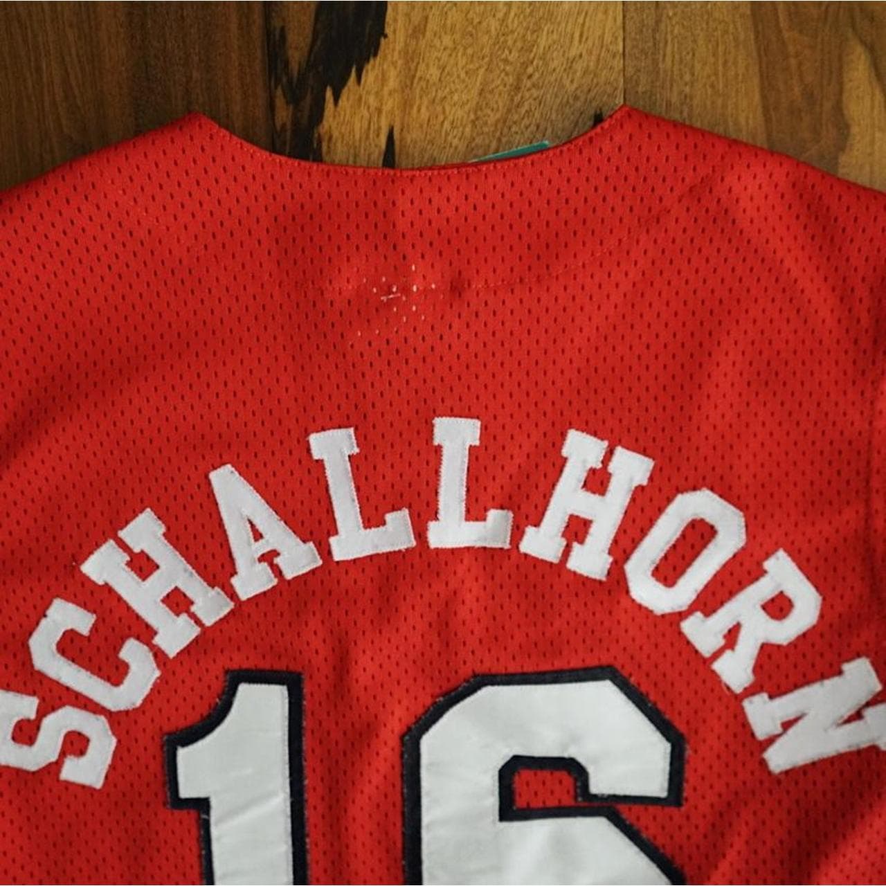 Sleeveless #Majestic #Pirates jersey with Schallhorn #16 on the back. Stitched lettering and numbers. Size small. - Thumbnail 4