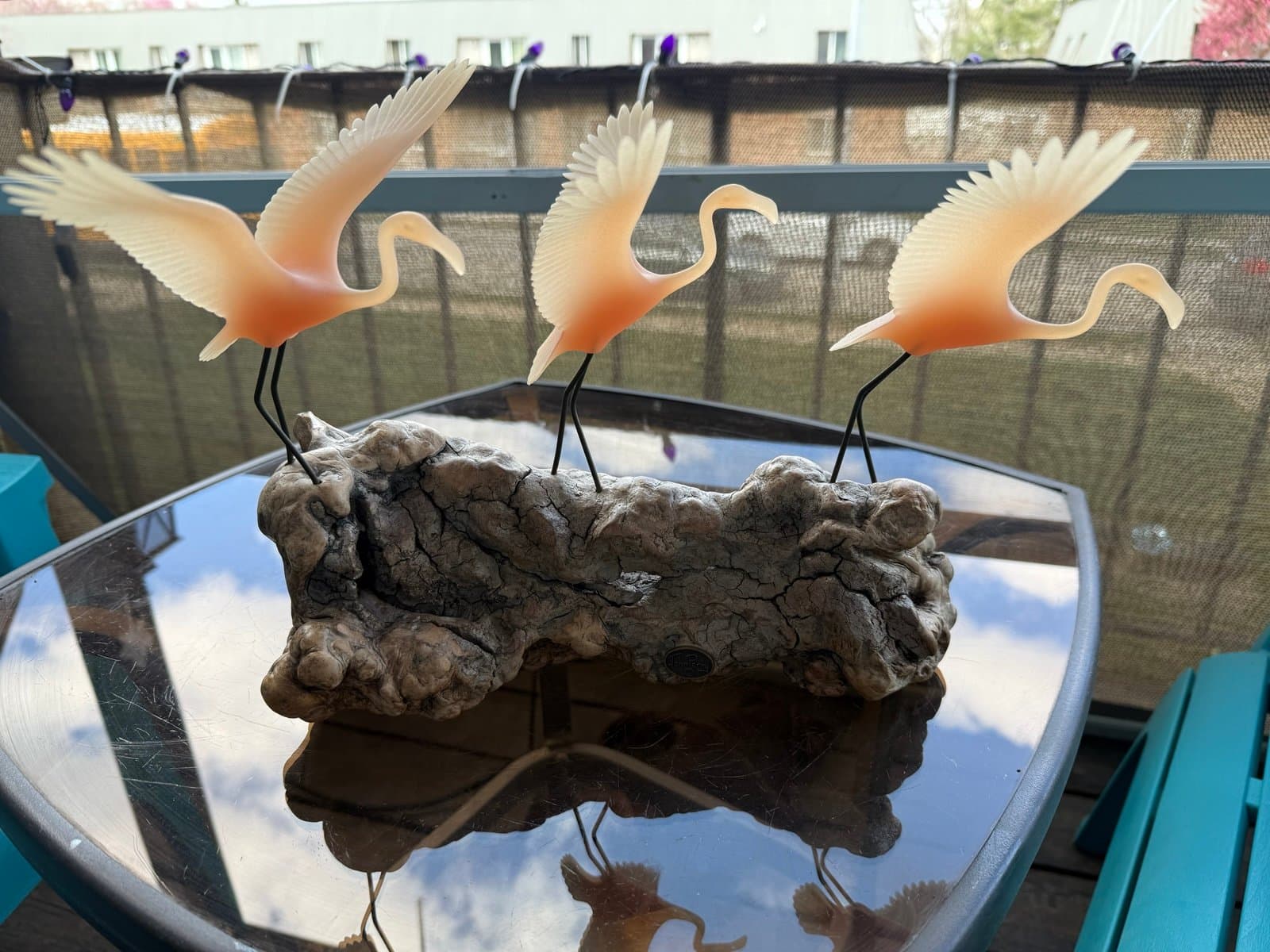John Perry signed art Flamingos