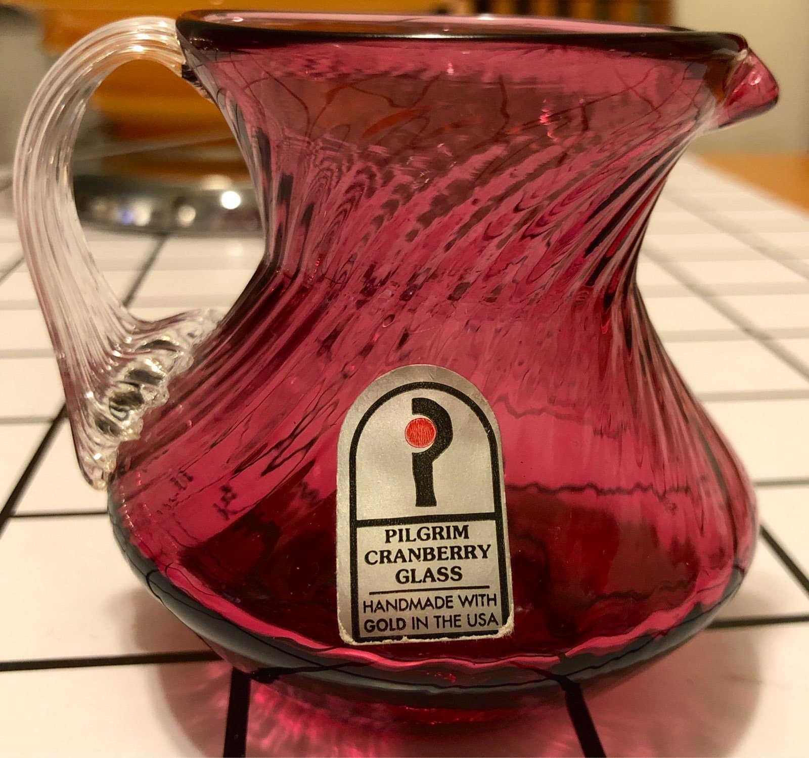 Pilgrim Cranberry Glass Pitcher mini