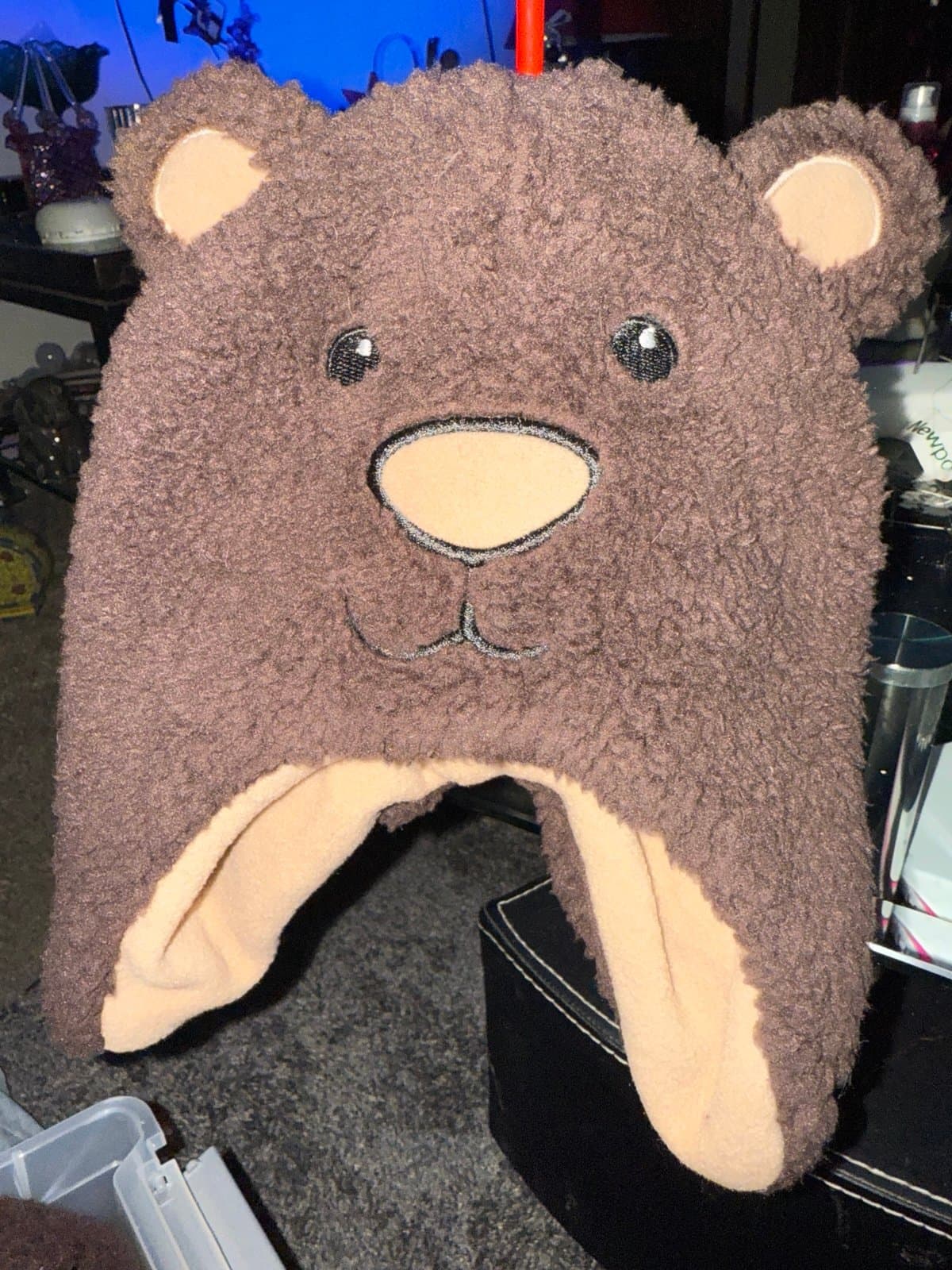 Infant size bear hat and mittens