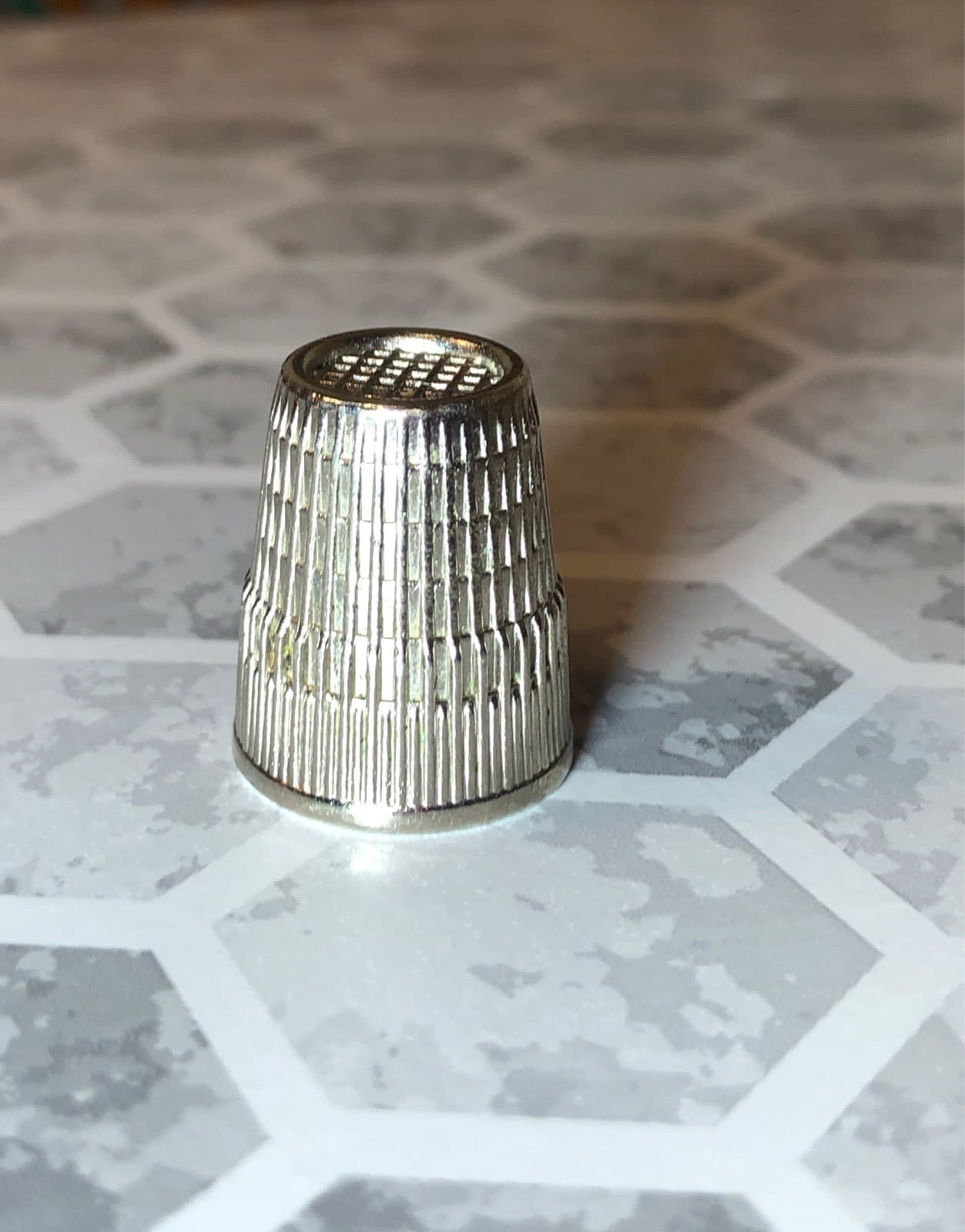 Thimble 10 17mm vintage silver