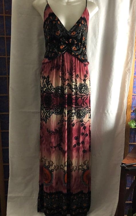 Floral Summer silk Maxi Dress