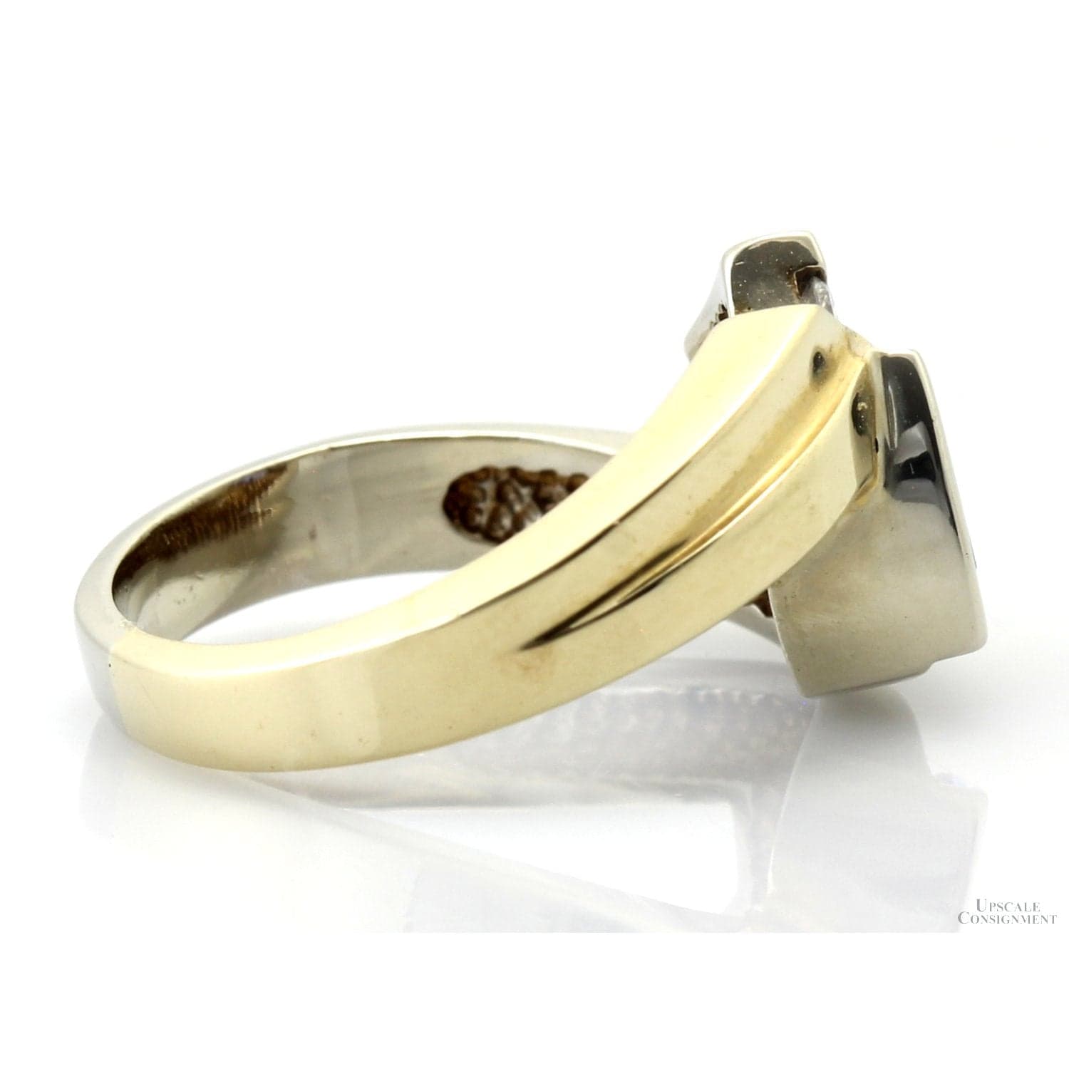 14K Yellow Gold Trillion-Cut Tanzanite & Diamond Ring - Default Title / Size 7 - Thumbnail 4
