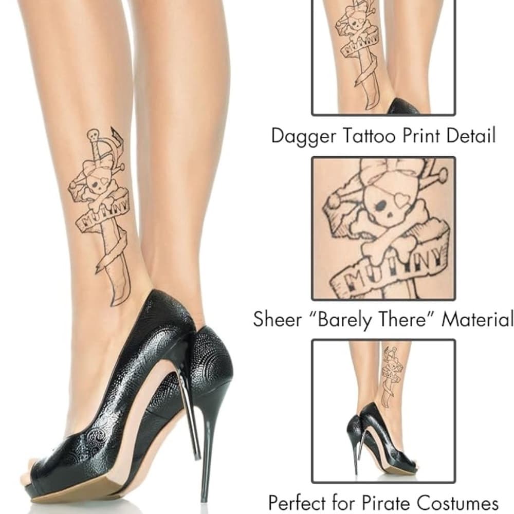 Leg Avenue Tattoo Print Pantyhose – Style 7432​ - Thumbnail 5