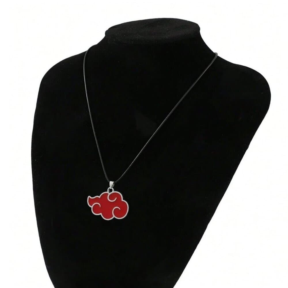 Naruto Akatsuki Red Cloud Pendant Necklace – Anime Cosplay Jewelry - Thumbnail 3