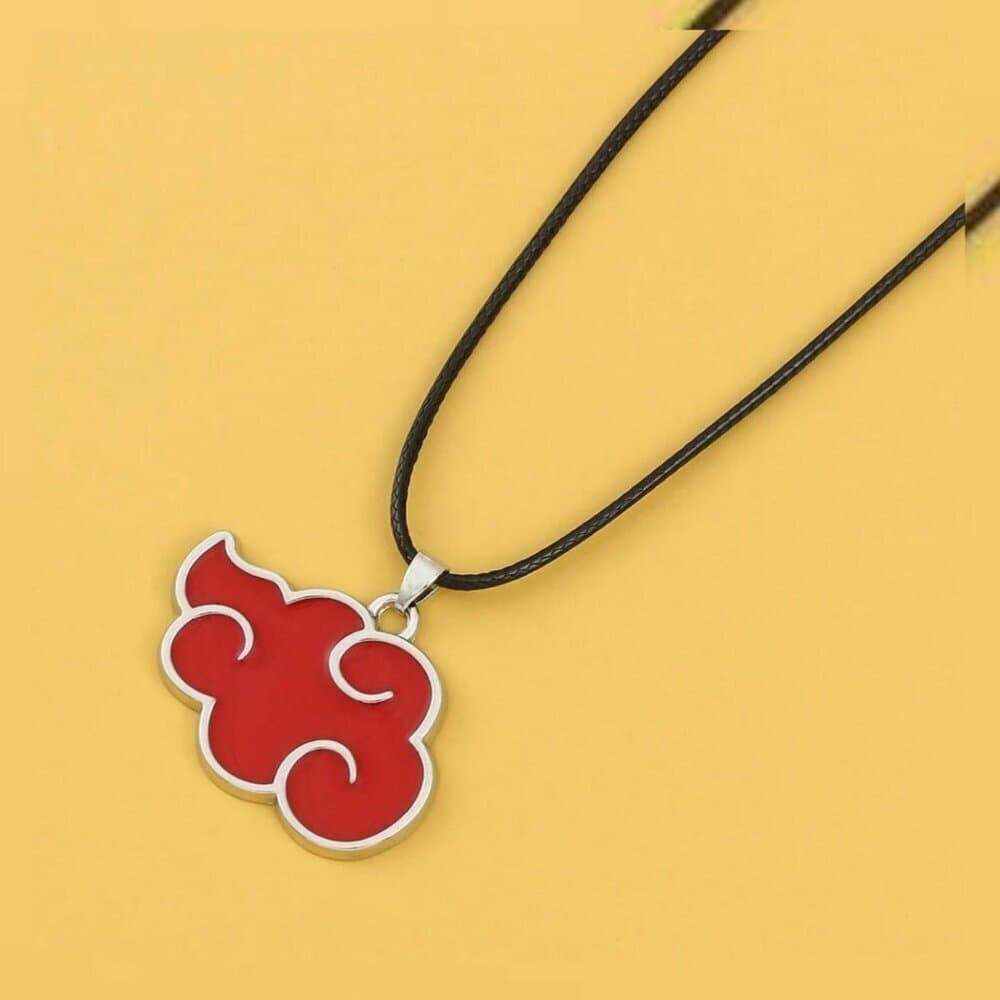Naruto Akatsuki Red Cloud Pendant Necklace – Anime Cosplay Jewelry - Thumbnail 2