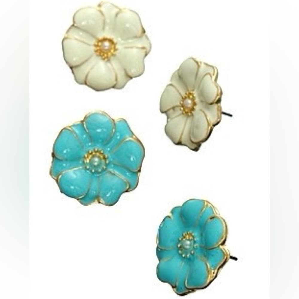 All The Rage Epoxy Daisy Stud Earrings - Thumbnail 2