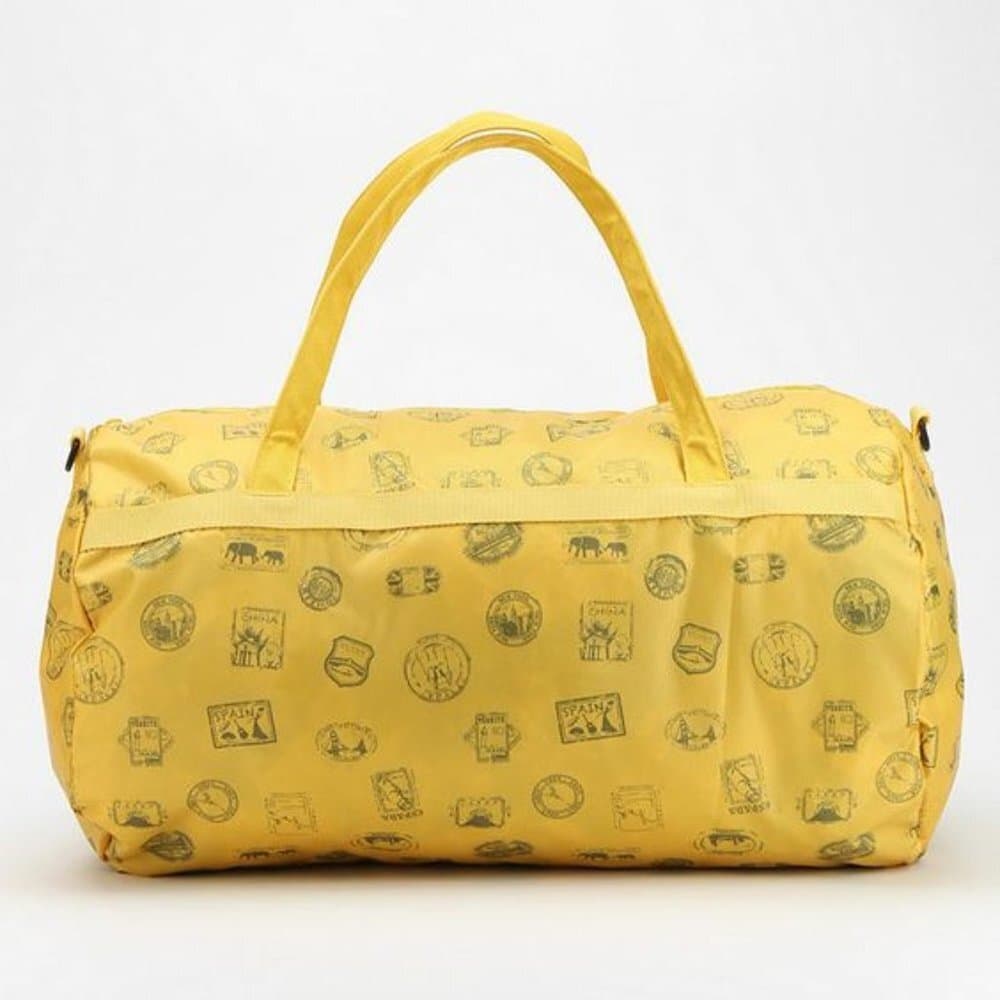 👜 BDG Printed Convertible Stamp Print Duffle Gym Bag – Lightweight & Foldable​