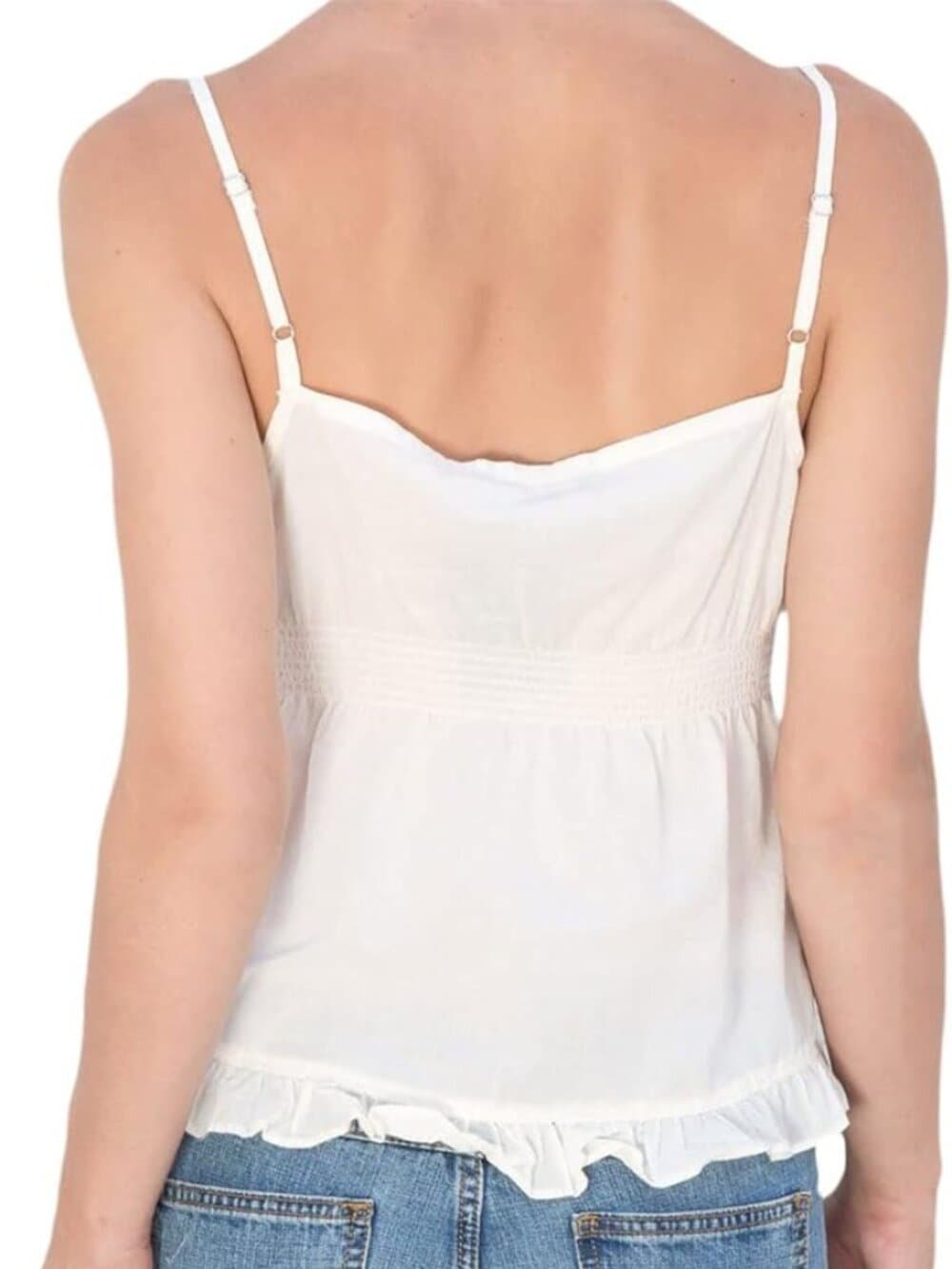 Womens Summer Casual Camisole Ruffle Hem