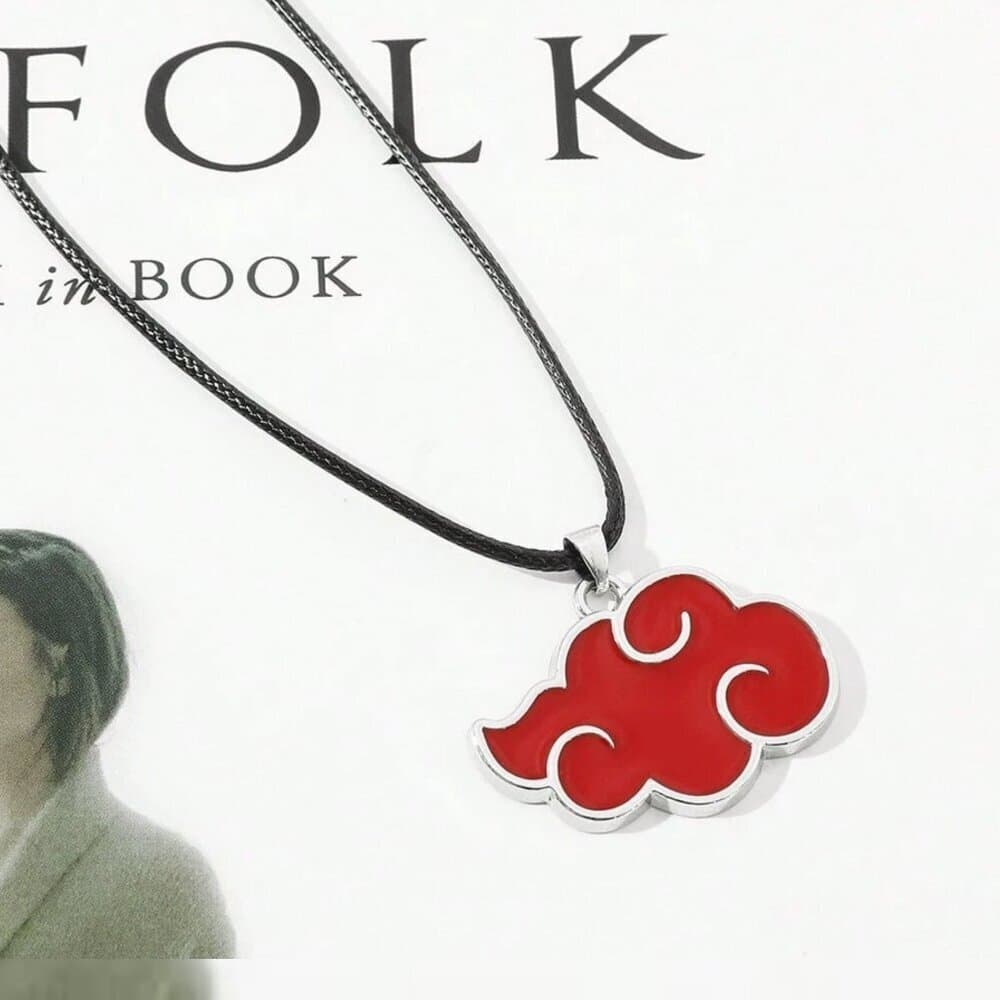 Naruto Akatsuki Red Cloud Pendant Necklace – Anime Cosplay Jewelry