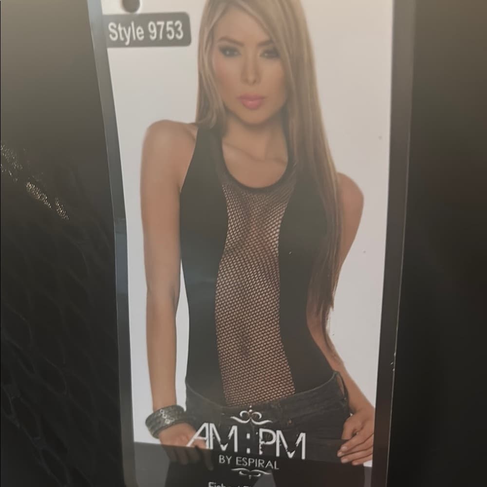 Black Mesh Tank Top - Thumbnail 2
