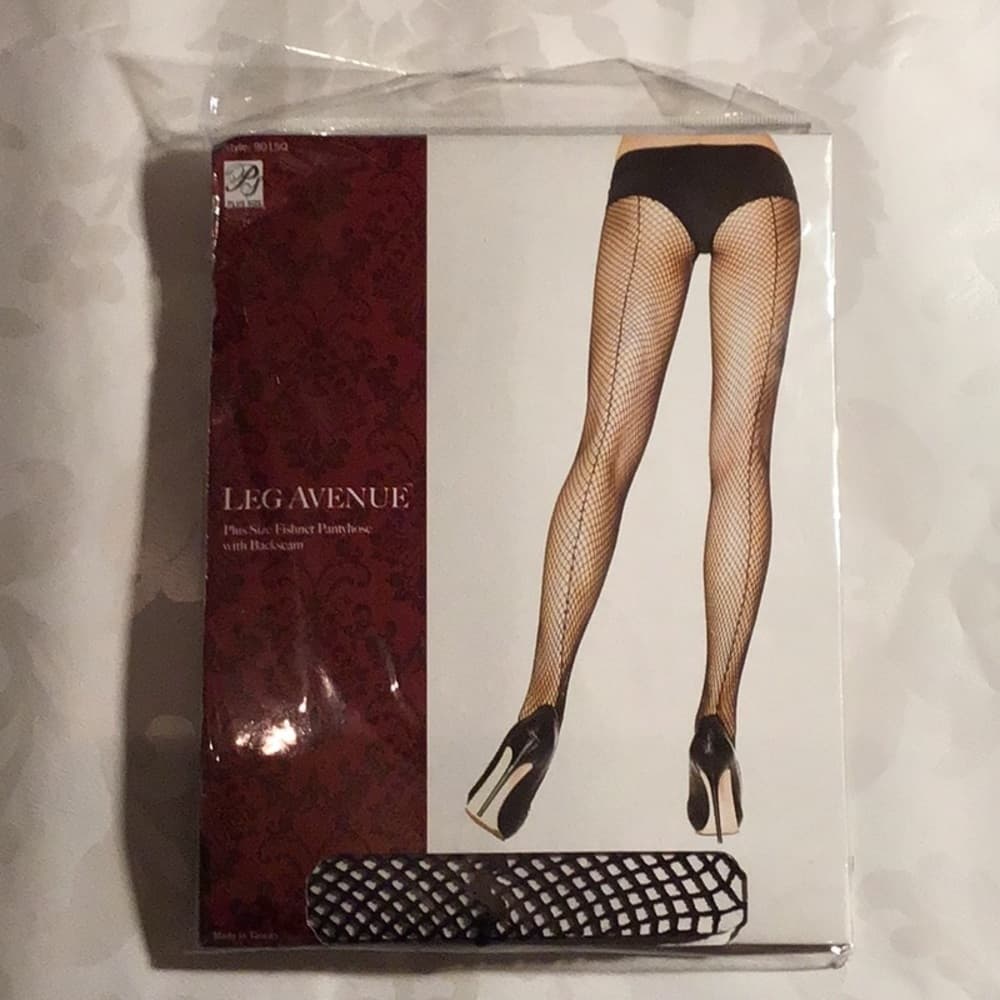 Leg Avenue Backseam Fishnet Plus Size Pantyhose​ - Thumbnail 2