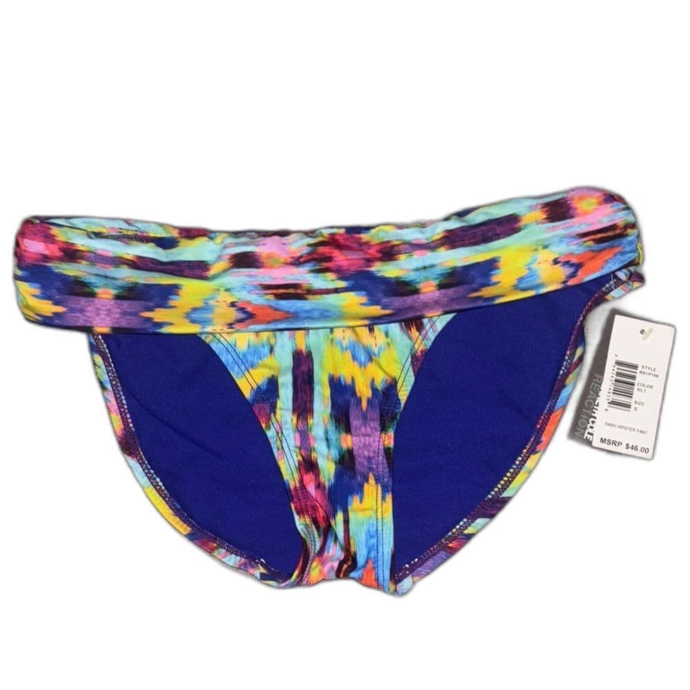 Kenneth Cole Reaction: Fold-Over Waist Bikini Bottom Abstract Print Small - Thumbnail 3