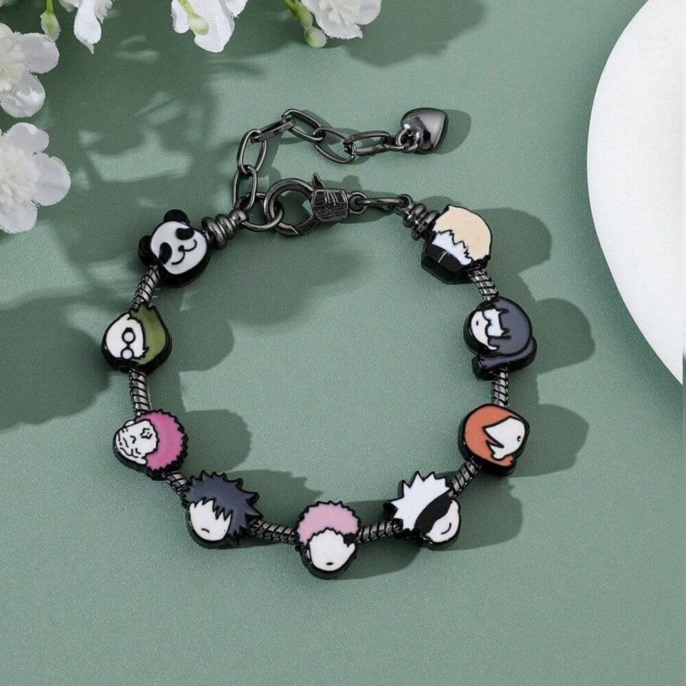 Jujutsu Kaisen Character Charm Bracelet – Anime Chibi Style Adjustable Jewelry - Thumbnail 3