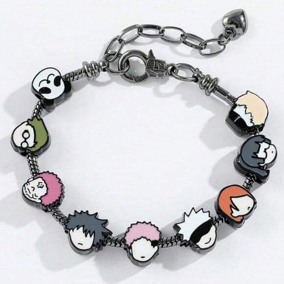 Jujutsu Kaisen Character Charm Bracelet – Anime Chibi Style Adjustable Jewelry - Thumbnail 8