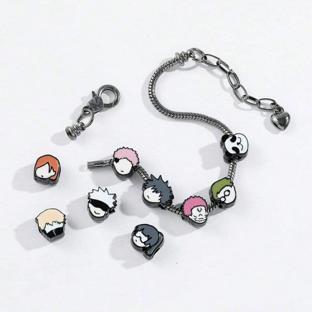 Jujutsu Kaisen Character Charm Bracelet – Anime Chibi Style Adjustable Jewelry - Thumbnail 4