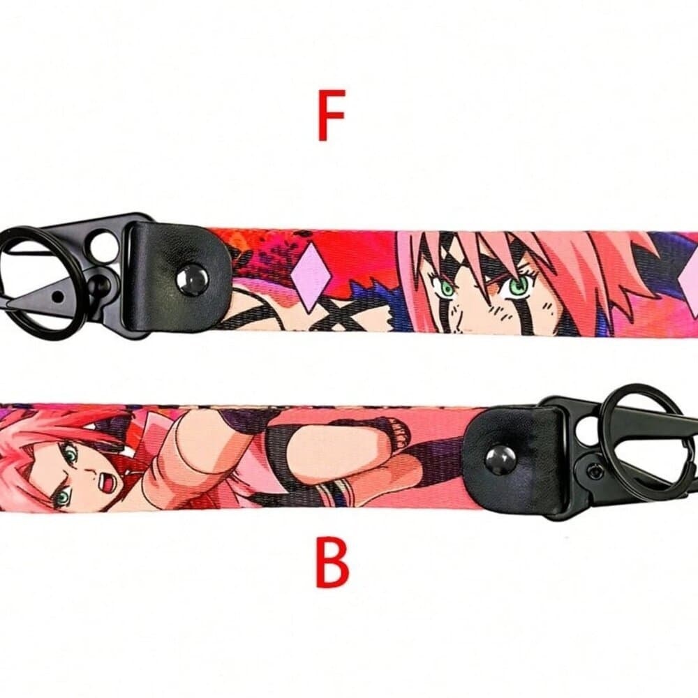 Sakura Haruno Keychain – Anime Accessory Wrist Strap for Keys or Bags