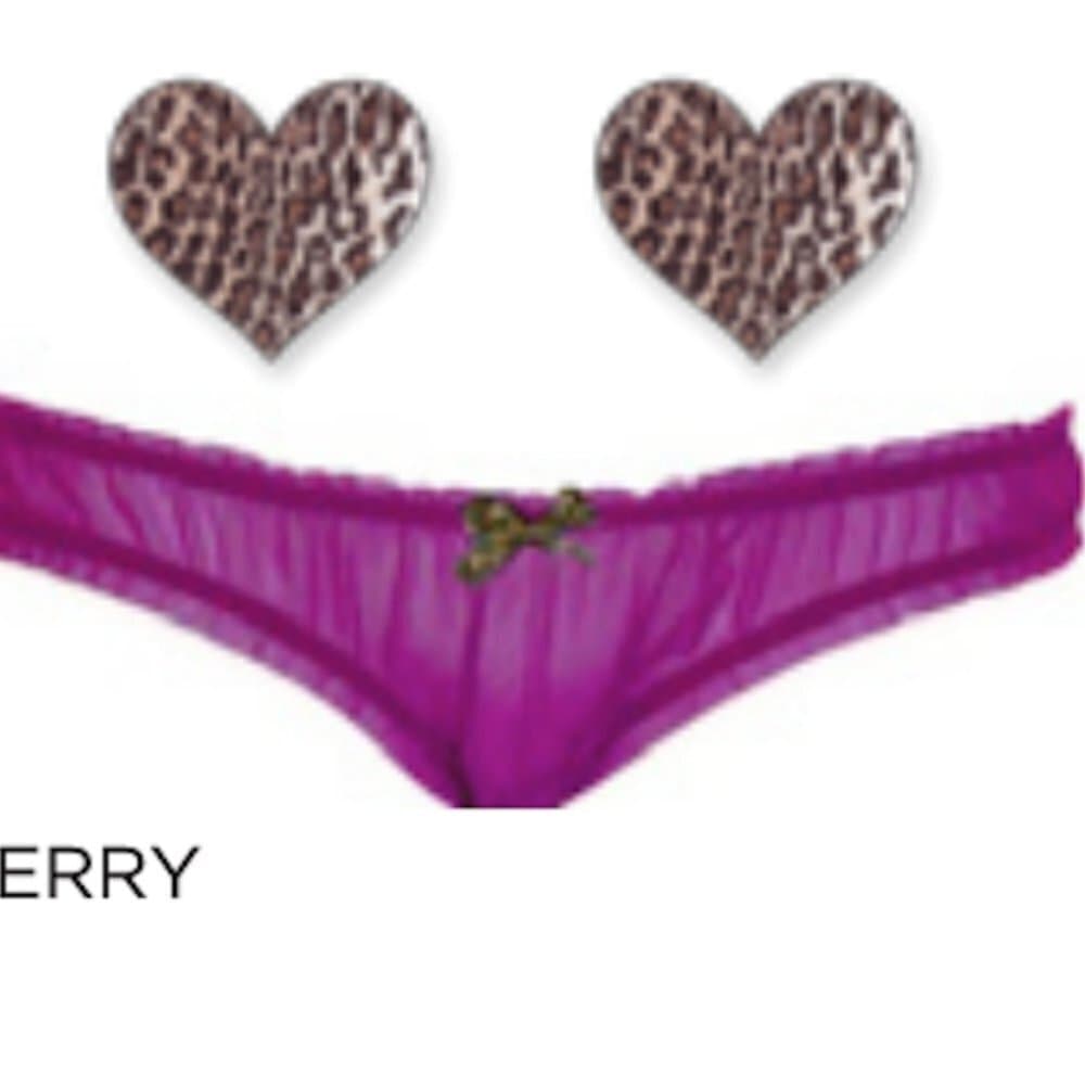 Bristol Six Berry Leopard Nippies & Thong Set - Thumbnail 3