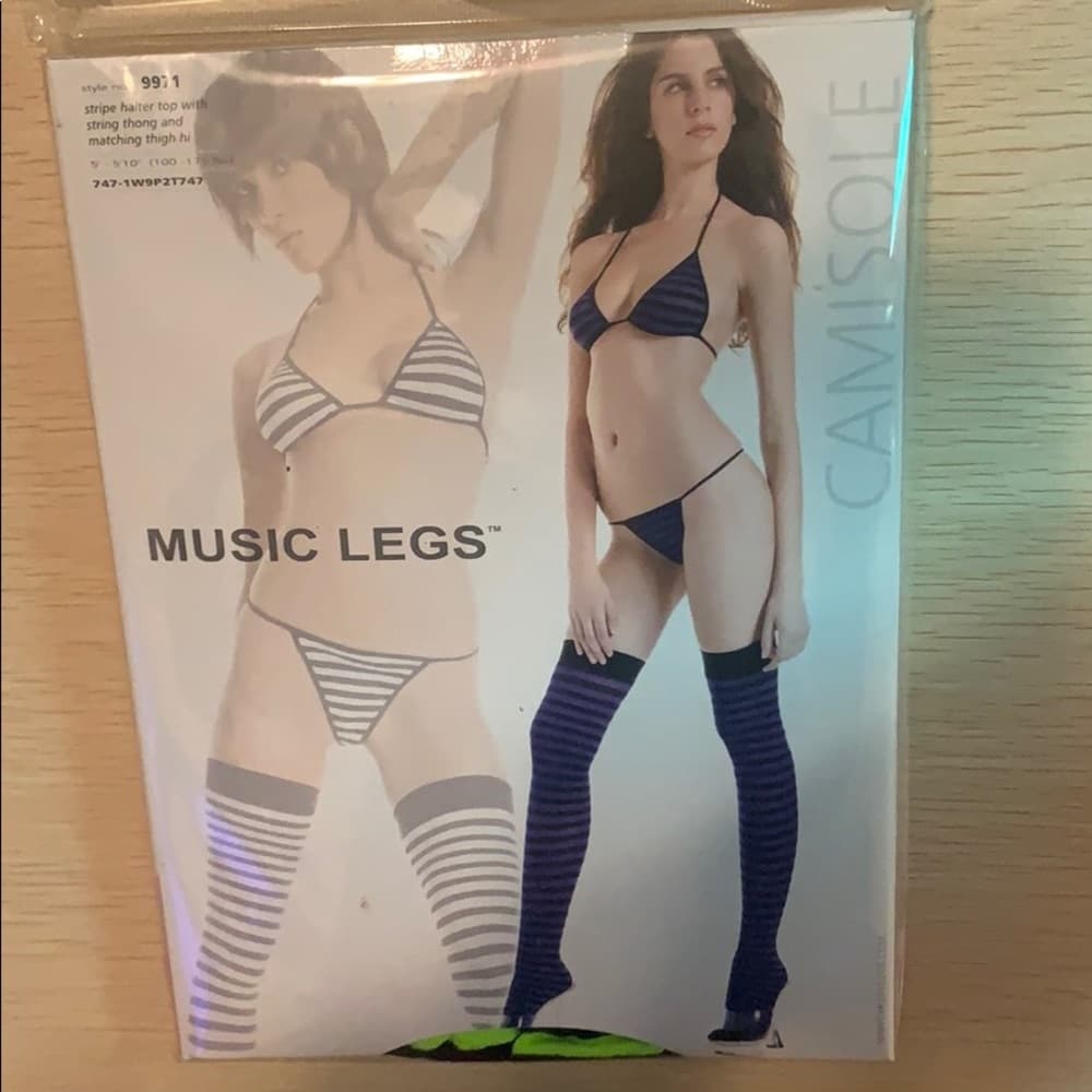 Assorted 4-Color Bundle 🎀 Striped Lingerie Set – Sexy 3-Piece Matching Set 🎀 - Thumbnail 2