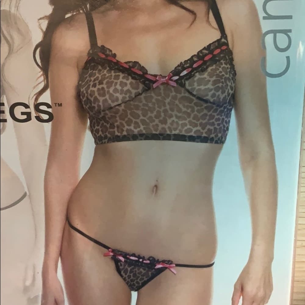 Music Legs: Leopard Print Cami and Thong Set​​ - Thumbnail 4