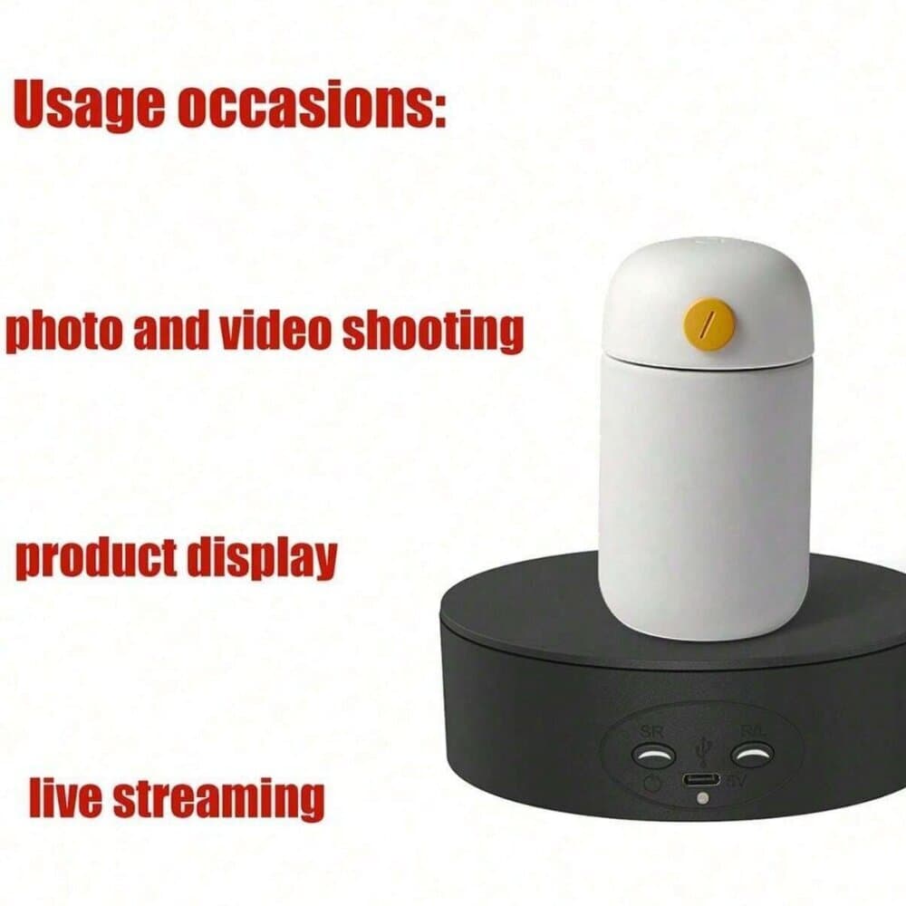White 5.1inch/13cm Electric Turntable For 360 Degree Photography - Thumbnail 4