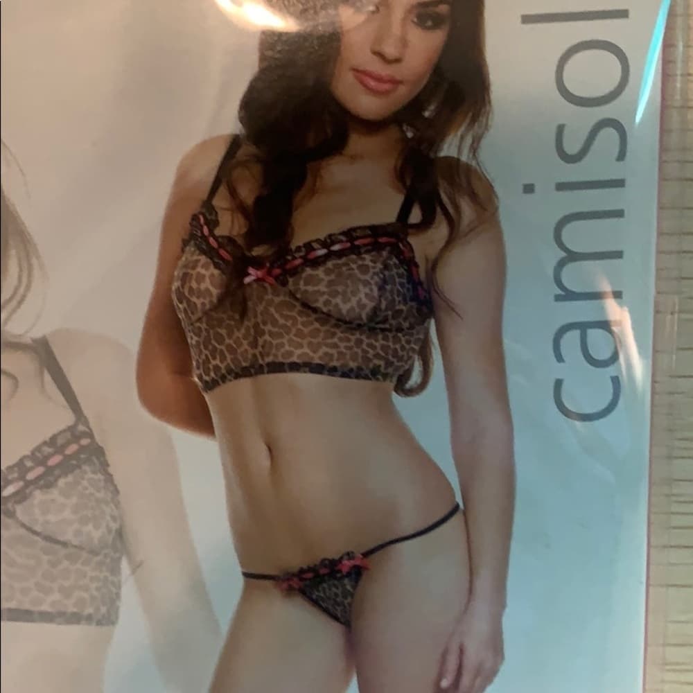 Music Legs: Leopard Print Cami and Thong Set​​