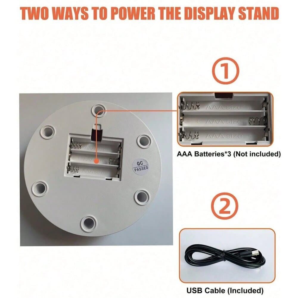 White 5.1inch/13cm Electric Turntable For 360 Degree Photography - Thumbnail 3