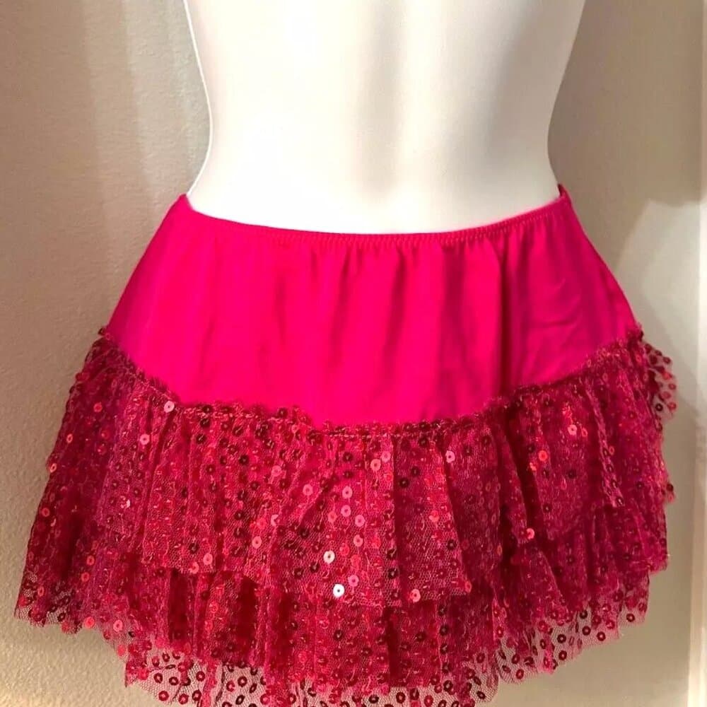 Leg Avenue Festival Bikini Set - Triangle Top and Sequin Ruffle Skirt - Thumbnail 2