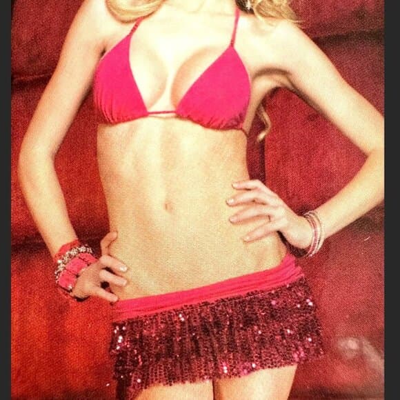 Leg Avenue Festival Bikini Set - Triangle Top and Sequin Ruffle Skirt - Thumbnail 6