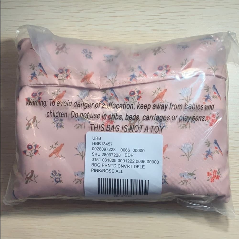 BDG Birds & Floral Convertible Duffle Gym Bag - Thumbnail 2