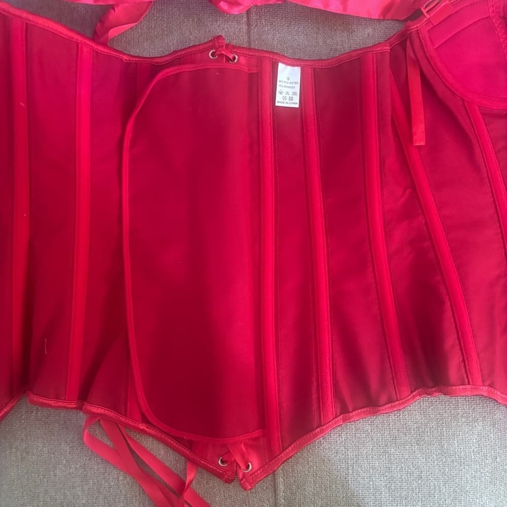 Daisy Corsets Sexy Red Sequin Devil 4PC Costume - Size Small - Thumbnail 4
