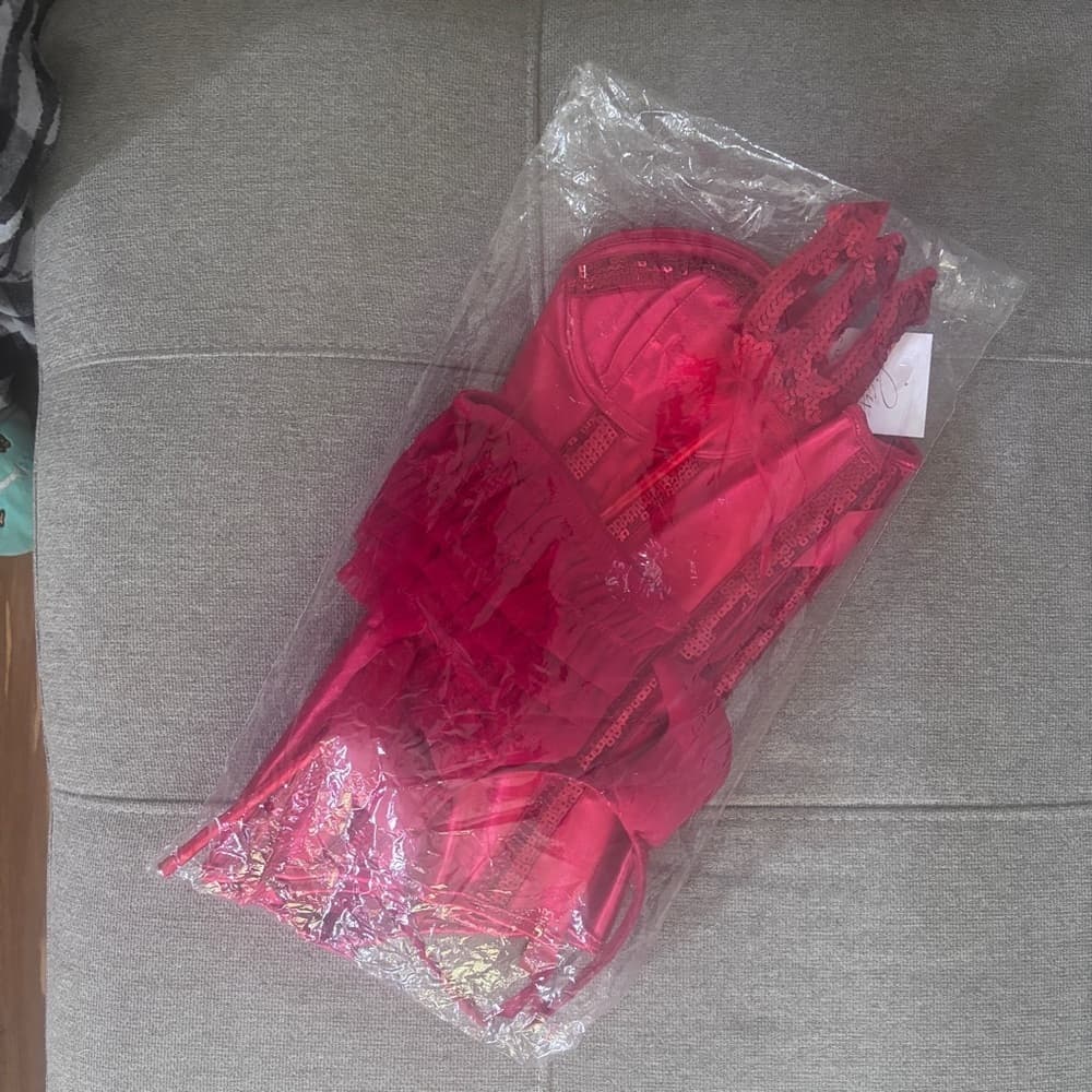 Daisy Corsets Sexy Red Sequin Devil 4PC Costume - Size Small - Thumbnail 11