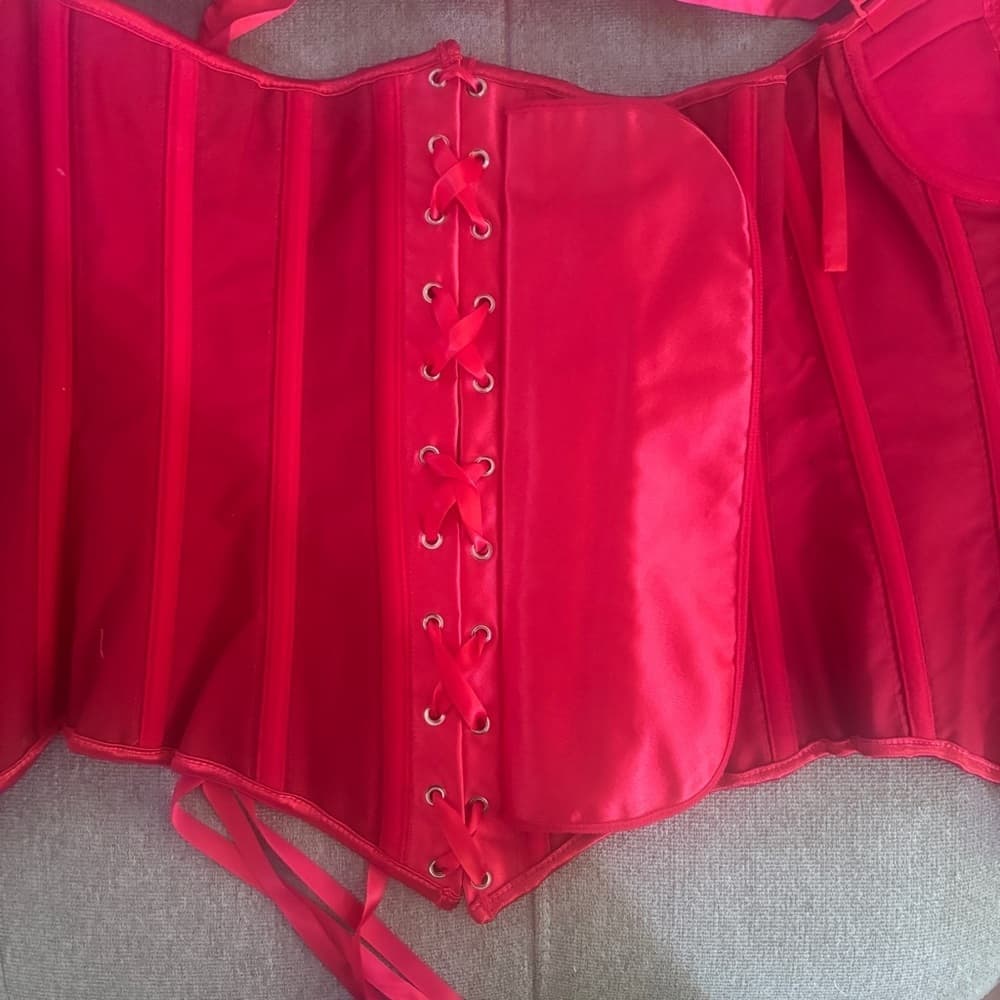 Daisy Corsets Sexy Red Sequin Devil 4PC Costume - Size Small - Thumbnail 5