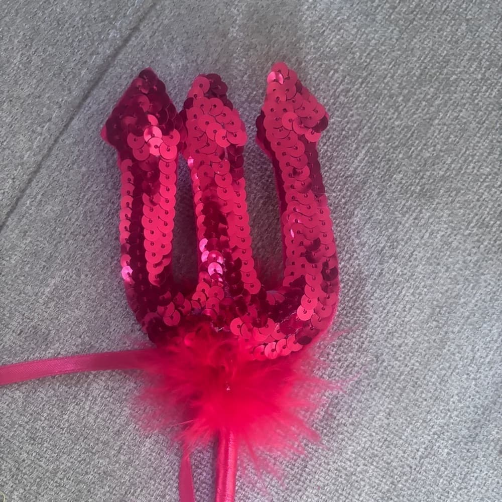 Daisy Corsets Sexy Red Sequin Devil 4PC Costume - Size Small - Thumbnail 7