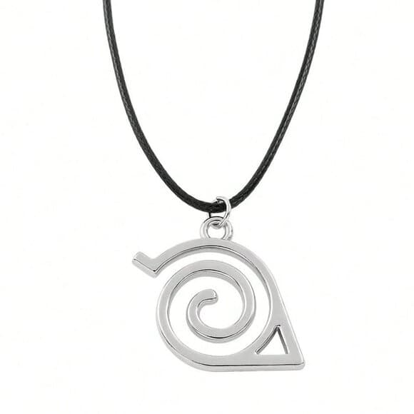 Naruto Konoha Logo Pendant Necklace - Hidden Leaf Village Pendant - Thumbnail 7