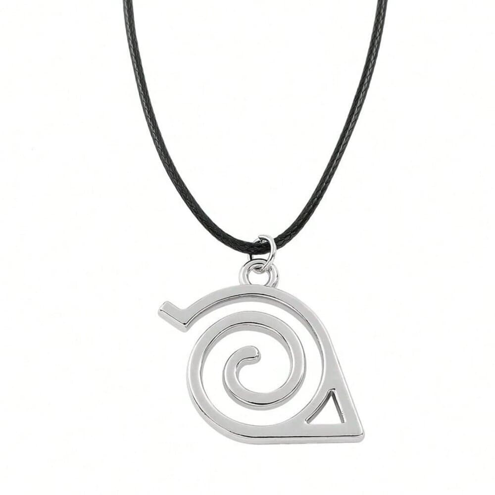 Naruto Konoha Logo Pendant Necklace - Hidden Leaf Village Pendant - Thumbnail 6