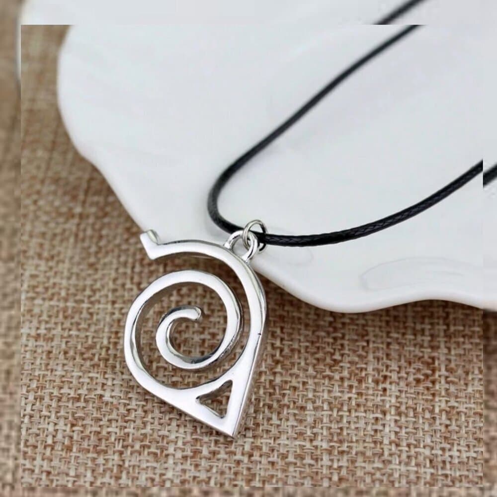 Naruto Konoha Logo Pendant Necklace - Hidden Leaf Village Pendant - Thumbnail 2