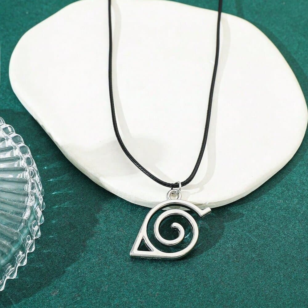 Naruto Konoha Logo Pendant Necklace - Hidden Leaf Village Pendant - Thumbnail 4