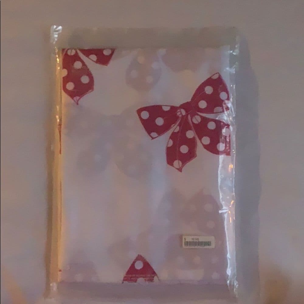 H&M Pink Polka Dot Bow Printed Shower Curtain​