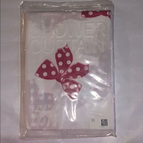 H&M Pink Polka Dot Bow Printed Shower Curtain​ - Thumbnail 5