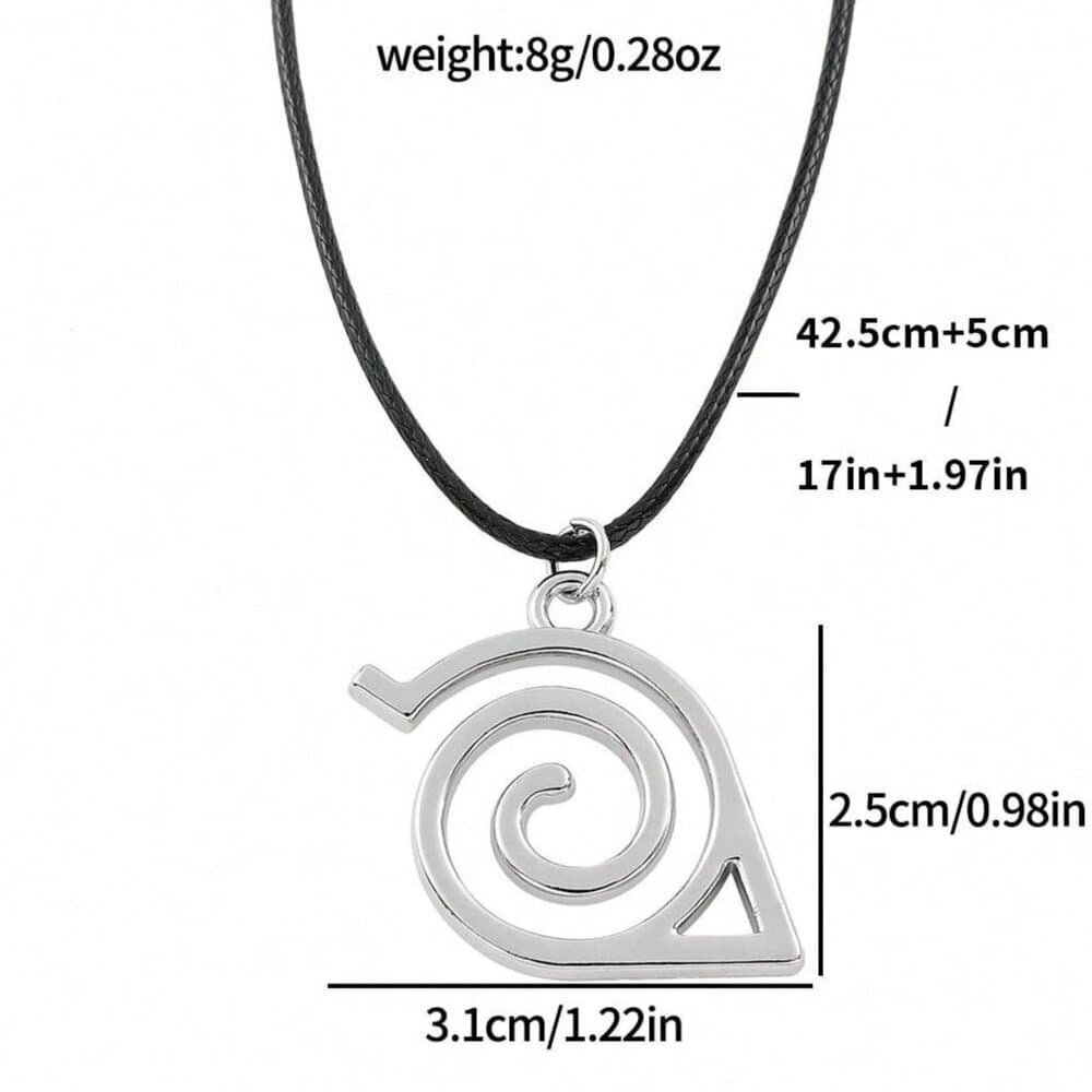 Naruto Konoha Logo Pendant Necklace - Hidden Leaf Village Pendant - Thumbnail 5