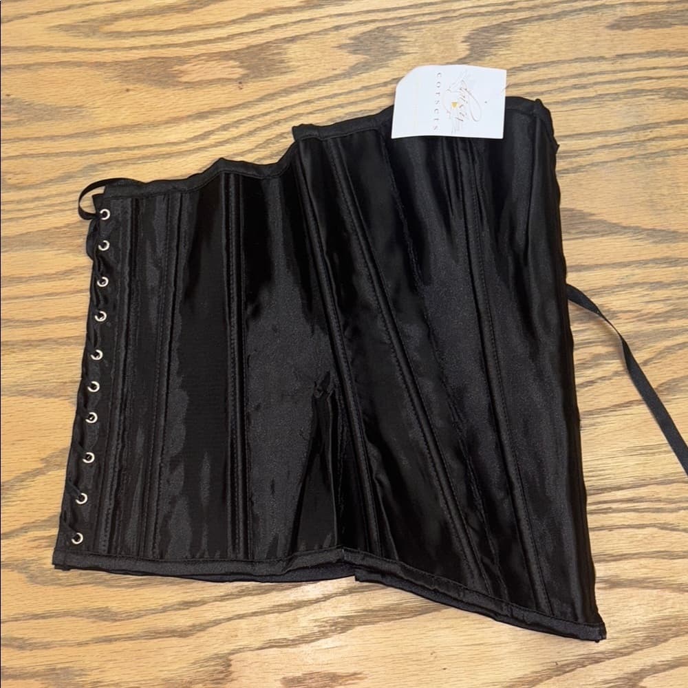 Daisy Corsets Black Lace-Up Corset - Thumbnail 4
