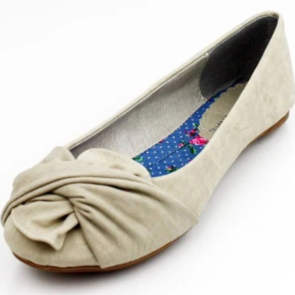 Wild Diva: Ballet Flats Beige PU Glenn-02 Size 7.5​​ - Thumbnail 6