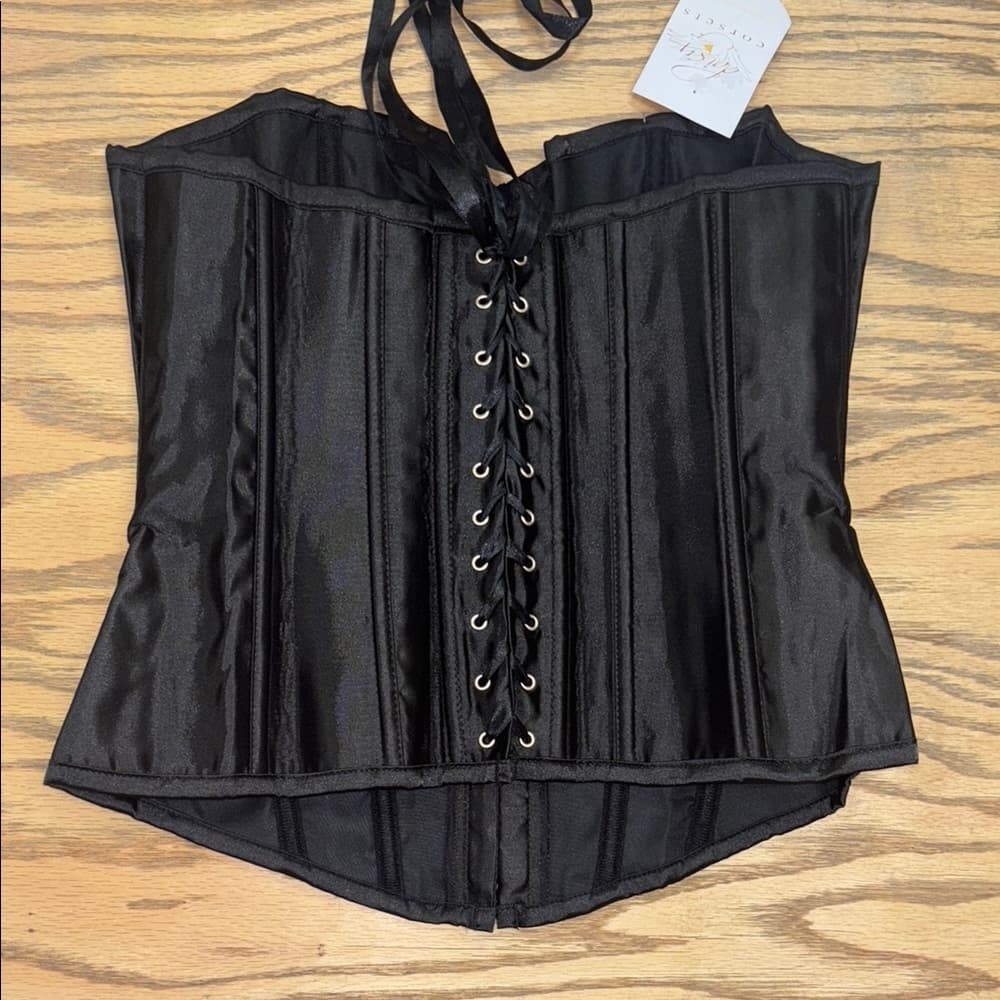 Daisy Corsets Black Lace-Up Corset - Thumbnail 2