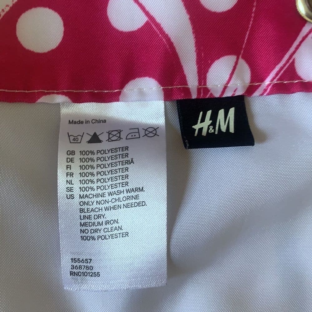 H&M Pink Polka Dot Bow Printed Shower Curtain​ - Thumbnail 3