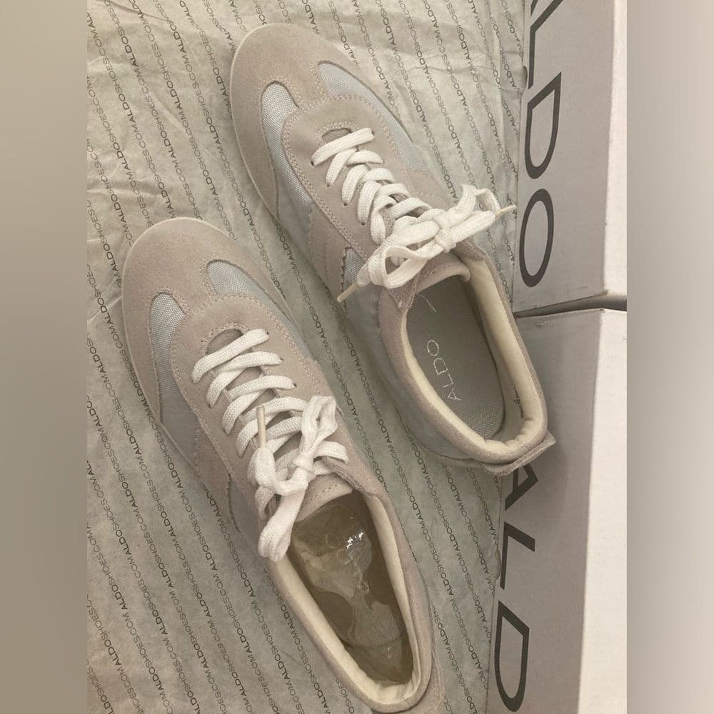 ALDO Ice Grey Lace-Up Sneakers – Women’s EU 40 / US 9 | Brand New in Box - Thumbnail 2