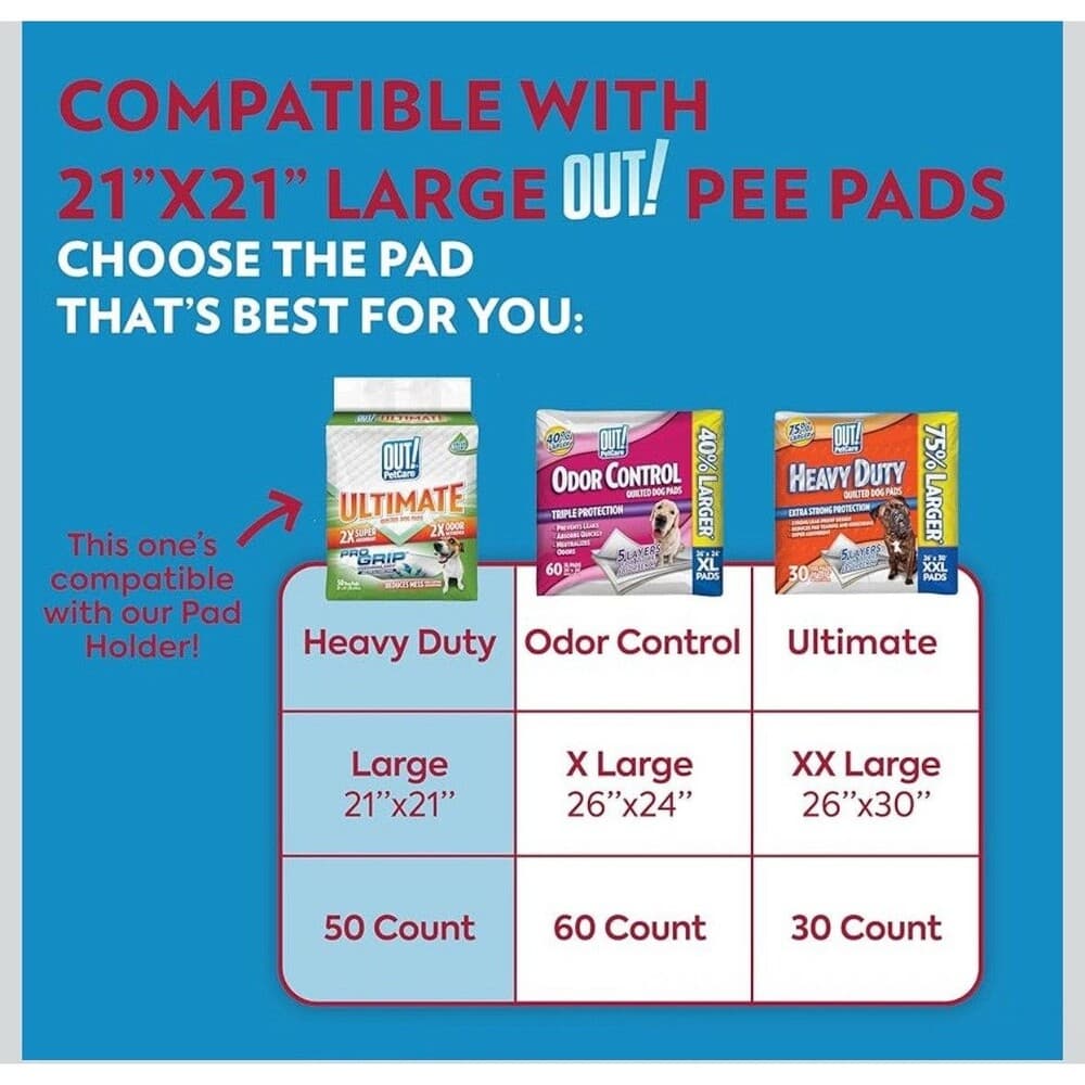 OUT! Training Pad Holder for Pets, Fits Pads 21 by 21-Inch - Thumbnail 5